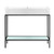 Swiss Madison SM-BV73MB Pierre 40 Single, Freestanding, Open Shelf, Matte Black Metal Frame Bathroom Vanity With Sink