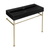 Swiss Madison SM-CS754 Claire 40" Matte Black Basin Console Sink with Gold Legs