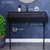 Swiss Madison SM-CS784 Claire 40" Matte Black Basin Console Sink with Black Legs