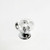 JVJ Chrome 28 mm (1 1/8") Eight Sided Faceted 31% Leaded Crystal Door Knob With Cap - 36926