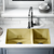 Swiss Madison SM-KU725G Rivage 33" x 20" Double Bowl, Undermount Kitchen Sink in Gold