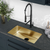 Swiss Madison SM-KU700G Rivage 30" x 18" Stainless Steel, Single Sink, Undermount Kitchen Sink, Gold