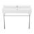 Swiss Madison  SM-CS714 Claire 40" White Basin Console Sink with Chrome Legs