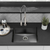 Swiss Madison SM-KU715B Rivage 23" x 18" Stainless Steel, Single Sink, Undermount Kitchen Sink - Black
