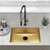 Swiss Madison SM-KU708G Tourner 26" x 18" Stainless Steel, Single Sink, Undermount Kitchen Sink - Gold