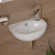 Alfi ABC118 White 14" x 10" Small Wall Mounted Ceramic Sink with Faucet Hole