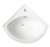 Alfi ABC120 White 22" x 11" Corner Wall Mounted Ceramic Sink with Faucet Hole