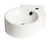 ALFI White 17" x 12" Tiny Corner Wall Mounted Ceramic Sink with Faucet Hole - ABC121