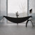 Alfi HammockTub1-BM Black Matte 79" Acrylic Suspended Wall Mounted Hammock Bathtub