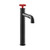Swiss Madison SM-BF84BR Avallon 12 Single-Handle, Bathroom Faucet - Matte Black with Red Handles