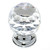 JVJ Chrome 40 mm (1 9/16") Round Faceted 31% Leaded Crystal Door Knob - 36226
