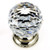 JVJ 36214 Polished Nickel 40 mm (1 9/16") Round Faceted 31% Leaded Crystal Door Knob