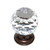 JVJ 36212 Old World Bronze 40 mm (1 9/16") Round Faceted 31% Leaded Crystal Door Knob