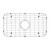 Swiss Madison SM-KR243 25" x 13" Stainless Steel Kitchen Sink Grid for SM-KS243