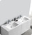 Fresca FCB9260WH-D-I Catania 60" Glossy White Wall Hung Modern Bathroom Cabinet w/ Integrated Double Sink