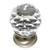 JVJ 35246 Satin Nickel 30 mm (1 3/16") Round Faceted 31% Leaded Crystal Door Knob