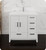 Fresca FCB9436WH-R-I Imperia 36" Glossy White Free Standing Modern Bathroom Cabinet w/ Integrated Sink - Right Version