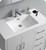 Fresca FCB9436WH-R-I Imperia 36" Glossy White Free Standing Modern Bathroom Cabinet w/ Integrated Sink - Right Version