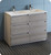 Fresca FCB93-2424HA-D-I Lazzaro 48" Glossy Ash Gray Free Standing Modern Bathroom Cabinet w/ Integrated Double Sink