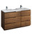 Fresca FCB93-241224RW-D-I Lazzaro 60" Rosewood Free Standing Double Sink Modern Bathroom Cabinet w/ Integrated Sinks