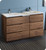 Fresca FCB93-241224RW-D-I Lazzaro 60" Rosewood Free Standing Double Sink Modern Bathroom Cabinet w/ Integrated Sinks