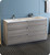 Fresca FCB93-3636HA-D-I Lazzaro 72" Glossy Ash Gray Free Standing Modern Bathroom Cabinet w/ Integrated Double Sink