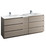 Fresca FCB93-361236MGO-D-I Lazzaro 84" Gray Wood Free Standing Double Sink Modern Bathroom Cabinet w/ Integrated Sinks