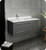 Fresca FCB6136GR-UNS-L-CWH-U Lucera 36" Gray Wall Hung Modern Bathroom Cabinet w/ Top & Undermount Sink - Left Version