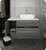 Fresca FCB6136GR-VSL-R-CWH-V Lucera 36" Gray Wall Hung Modern Bathroom Cabinet w/ Top & Vessel Sink - Right Version