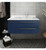 Fresca FCB6136RBL-UNS-R-CWH-U Lucera 36" Royal Blue Wall Hung Modern Bathroom Cabinet w/ Top & Undermount Sink - Right Version