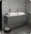 Fresca FCB6148GR-VSL-D-CWH-V Lucera 48" Gray Wall Hung Modern Bathroom Cabinet w/ Top & Double Vessel Sinks