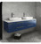 Fresca FCB6160RBL-VSL-D-CWH-V Lucera 60" Royal Blue Wall Hung Modern Bathroom Cabinet w/ Top & Double Vessel Sinks