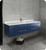 Fresca FCB6160RBL-UNS-CWH-U Lucera 60" Royal Blue Wall Hung Modern Bathroom Cabinet w/ Top & Single Undermount Sink