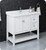 Fresca FCB2340WH-CWH-U Manchester 42" White Traditional Bathroom Cabinet w/ Top & Sink