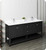 Fresca FCB2372BL-D-CWH-U Manchester 72" Black Traditional Double Sink Bathroom Cabinet w/ Top & Sinks