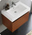 Fresca FCB8007TK-I Mezzo 30" Teak Wall Hung Modern Bathroom Cabinet w/ Integrated Sink