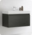 Fresca FCB8008BW-I Mezzo 36" Black Wall Hung Modern Bathroom Cabinet w/ Integrated Sink