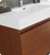 Fresca FCB8008TK-I Mezzo 36" Teak Wall Hung Modern Bathroom Cabinet w/ Integrated Sink