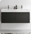 Fresca FCB8012BW-I Mezzo 48" Black Wall Hung Double Sink Modern Bathroom Cabinet w/ Integrated Sink