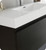 Fresca FCB8011BW-I Mezzo 48" Black Wall Hung Modern Bathroom Cabinet w/ Integrated Sink