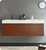 Fresca FCB8042TK-I Mezzo 60" Teak Wall Hung Double Sink Modern Bathroom Cabinet w/ Integrated Sink