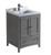 Fresca FCB2024GR-CWH-U Oxford 24" Gray Traditional Bathroom Cabinet w/ Top & Sinks