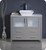 Fresca FCB6236GR-CWH-V Torino 36" Gray Modern Bathroom Cabinet w/ Vessel Sink