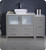 Fresca  FCB62-3612GR-CWH-V Torino 48" Gray Modern Bathroom Cabinets w/ Top & Vessel Sink