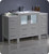 Fresca FCB62-123012GR-I Torino 54" Gray Modern Bathroom Cabinets w/ Integrated Sink