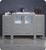 Fresca FCB62-123012GR-I Torino 54" Gray Modern Bathroom Cabinets w/ Integrated Sink