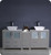 Fresca  FCB62-301230GR-CWH-V Torino 72" Gray Modern Double Sink Bathroom Cabinets w/ Tops & Vessel Sinks
