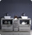 Fresca  FCB62-301230GR-CWH-V Torino 72" Gray Modern Double Sink Bathroom Cabinets w/ Tops & Vessel Sinks