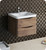 Fresca FCB9024RW-I Tuscany 24" Rosewood Wall Hung Modern Bathroom Cabinet w/ Integrated Sink