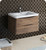 Fresca FCB9032RW-I Tuscany 32" Rosewood Wall Hung Modern Bathroom Cabinet w/ Integrated Sink